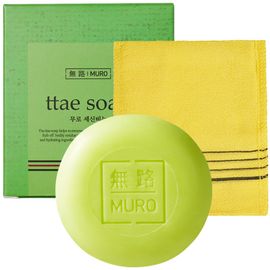 [MURO] Bath Soap, 100g 1 each, and a scrub towel included. A body soap that solves dead skin cells and dry body problems. Soap for exfoliating, Avocado, grain extract soap
